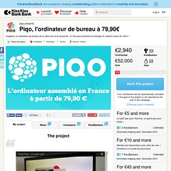 Piqo, l'ordinateur de bureau à 79,90€ présenté par piqo