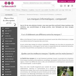 Guide Achat Ordinateur PC Portable - Les marques - La Boussole