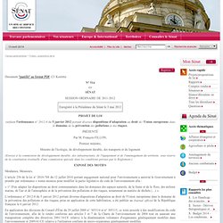 projet de loi ratifiant l'ordonnance n° 2012-8 du 5 janvier 2012 portant diverses dispositions d'adaptation au droit de l'Union européenne dans le domaine de la prévention des pollutions et des risques