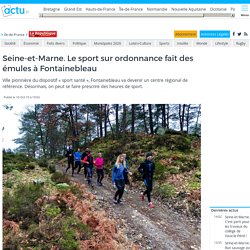 Seine et Marne. Le sport-sur-ordonnance-fait-des émules-à Fontainebleau - Actu.fr - 10 octobre 2019