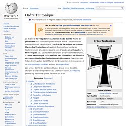 Ordre Teutonique