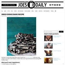 Oreo Cookie Bark Recipe