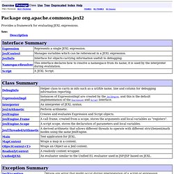 org.apache.commons.jexl2 (Commons JEXL 2.1.1 API)