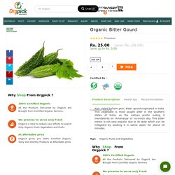 Buy Organic Bitter Gourd