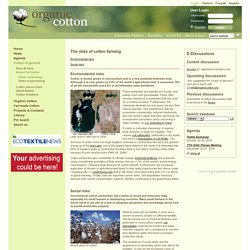 organic cotton - Risk of cotton faming