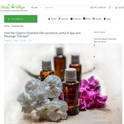 How the Organic Essential Oils can prove useful in Spa and Massage Therapy?