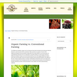 Organic Farming vs. Conventional Farming - Fresh Connect
