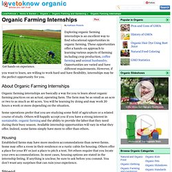 Organic Farming Internships - Nightly