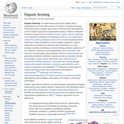 Organic farming methods