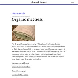 Organic mattress