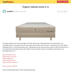 Organic mattress stores in nj