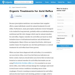 Organic Treatments for Acid Reflux