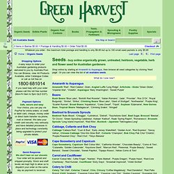 Organic Seed Index - Green Harvest