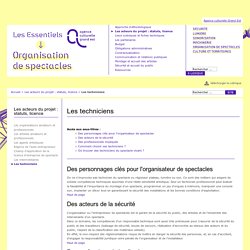 E-book de l'organisateur de spectacles - Les techniciens - l'Agence Culturelle d'Alsace