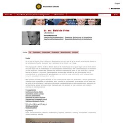 dr. mr. Bald de Vries - Recht, Economie, Bestuur en Organisatie