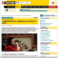 L'organisation de l’admission aux études de santé - Terminales 2019/2020