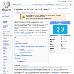 1919 OIT Organisation internationale du travail