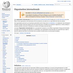 Organisation internationale