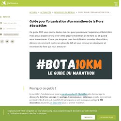 Guide pour l’organisation d’un marathon de la flore #Bota10km