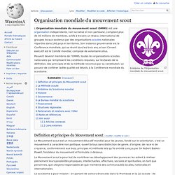 Organisation mondiale du mouvement scout