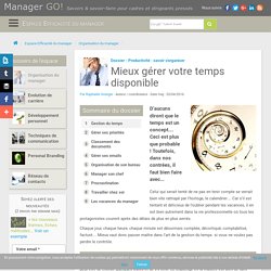 Gestion du temps et organisation personnelle : outils et méthodes