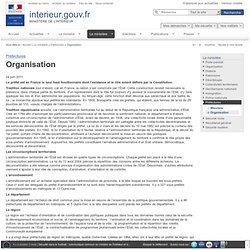 Organisation / Préfectures / Le ministère