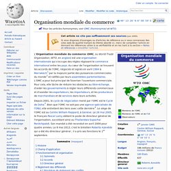 Organisation mondiale du commerce