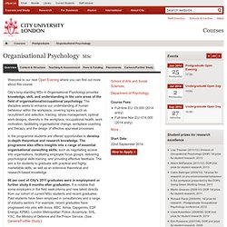 Organisational Psychology/Organisational Behaviour