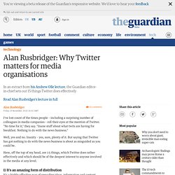 Why Twitter matters for media organisations