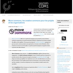 Move commons, les creative commons pour les projets et les organisations