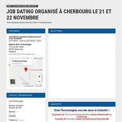 Job Dating organisé à Cherbourg le 21 et 22 novembre