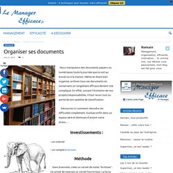 Organiser ses documents - LeManagerEfficace.fr