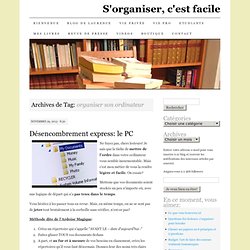 organiser son ordinateur