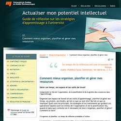 Comment mieux organiser, planifier et gérer mes ressources