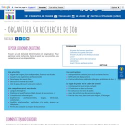 - Organiser sa recherche de job - Crij Occitanie