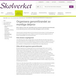 Organisera genomförandet av muntliga delprov