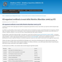 Gli organismi notificati ai sensi della Direttiva Macchine 2006/42/CE
