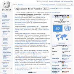 Organización de las Naciones Unidas - Wikipedia, la ...