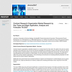 Contract Research Organization Market Research by Key Types and Major Application, Analysis and Forecasts Till 2027