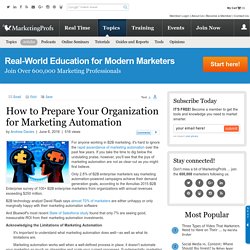 How to Prepare Your Organization for Marketing Automation