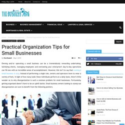 Practical Organization Tips for Small Businesses