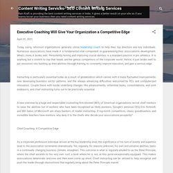 Executive Coaching Will Give Your Organization a Competitive Edge