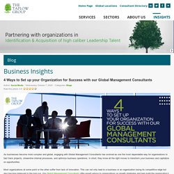4 Ways to Set up your organization for success with our Global Management Consultants