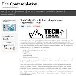 Tech Talk : Free Online Education and Organization Tools