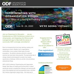 Organization Design Forum 2020 Virtual Conference