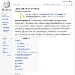 Organization development