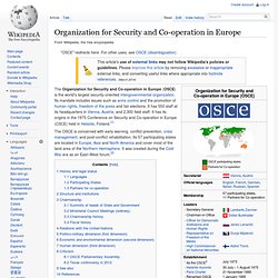 Organization for Security and Co-operation in Europe