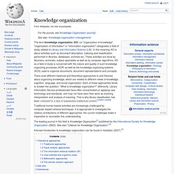 Knowledge organization