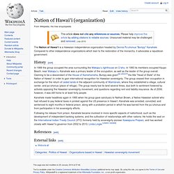 Nation of Hawaiʻi (organization)