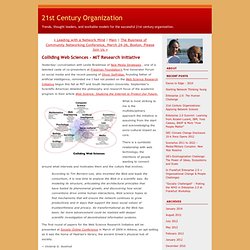 Colliding Web Sciences - MIT Research Initiative